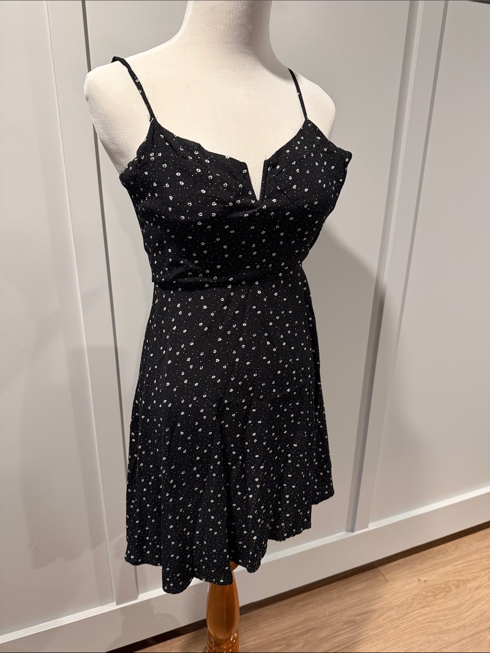 Garage Black Floral V-Neck dress